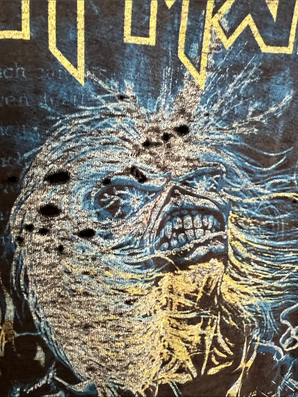 Hanes Iron Maiden- Live After Death Perfectly Distressed Graphic Tee - Picture 9 of 12